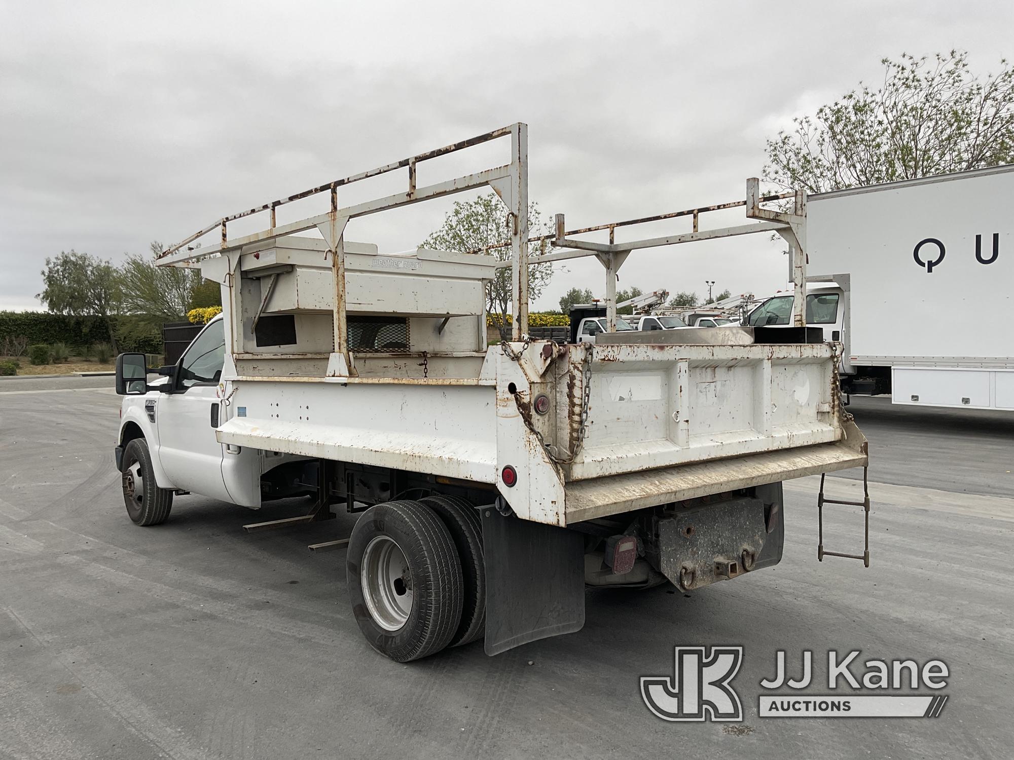 (Jurupa Valley, CA) 2008 Ford F-350 SD Dump Truck Engine Runs, Steering Pulls To The Right When Driv