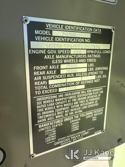 (San Luis Obispo, CA) 1996 Oshkosh 4x4 ARFF Low Tilt T1500 Power Guard 8KW Diesel Generator, 210 Gal