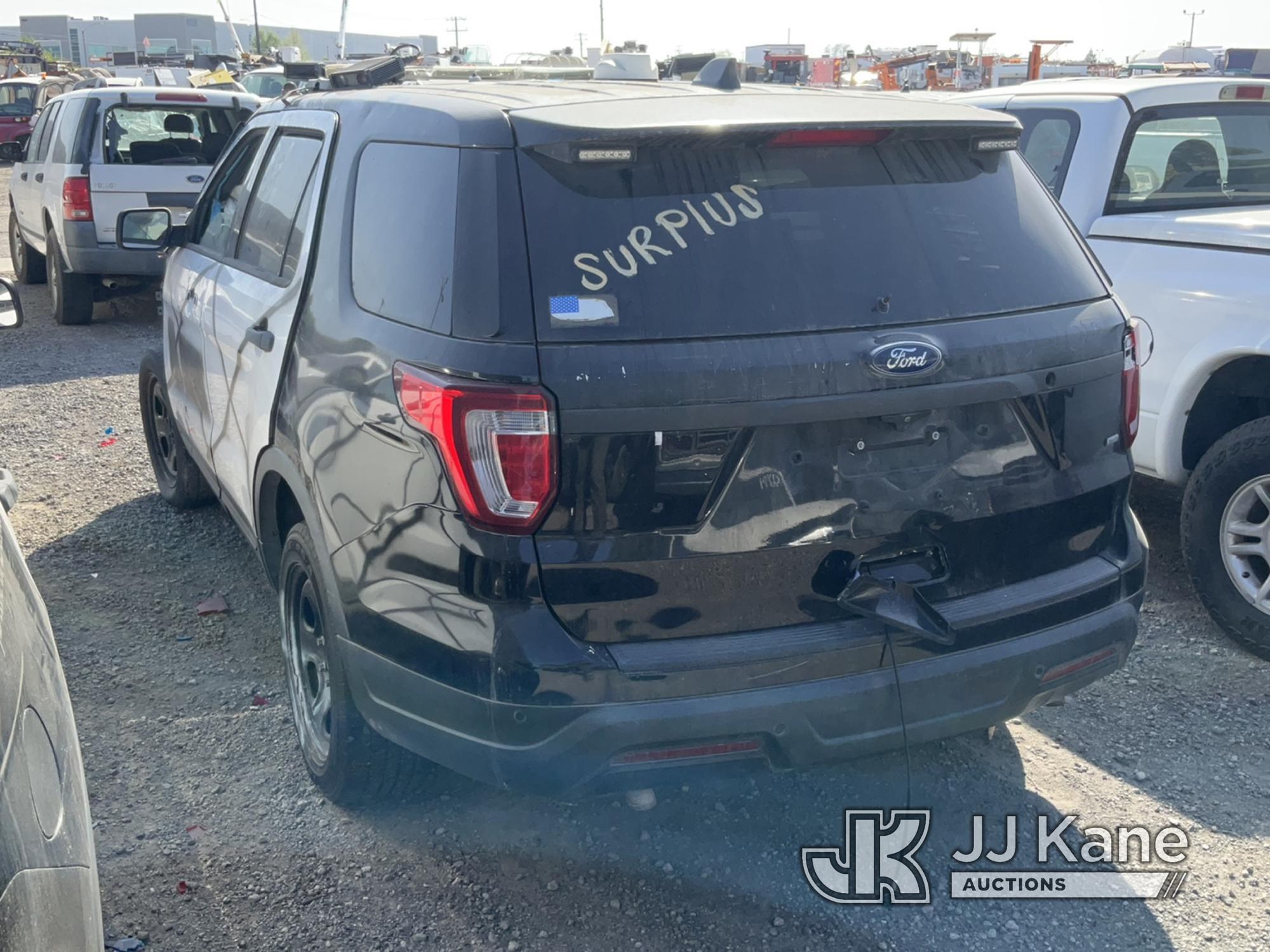 (Jurupa Valley, CA) 2018 Ford Explorer AWD Police Interceptor Sport Utility Vehicle Not Running , No