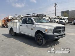 (Jurupa Valley, CA) 2014 RAM 3500 4x4 Utility Truck, 1 TON 4X4 CREW CAB W/UTILITY Runs & Moves, Exha