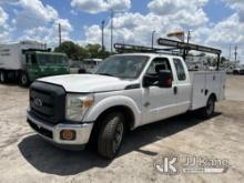 2013 Ford F250 Extended-Cab Utility Truck Runs & Moves With Jump)( ABS Light Is On , Body Damage