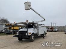 HiRanger 5FC-55, Bucket Truck mounted behind cab on 2002 Ford F750 Utility Truck Runs, Moves & Upper