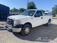 2014 Ford F150 Pickup Truck Runs & Moves, Belt Off, Cracked Windshield, Must Tow, Rust & Body Damage