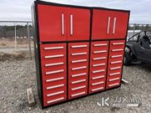 Steelman 7ft 3in Garage Storage Cabinets (32 Drawers) (Shipping Damage Shipping Damage, Right Side D