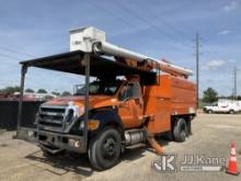 (Charlotte, MI) Altec LR756, Over-Center Bucket Truck mounted behind cab on 2013 Ford F750 Chipper D