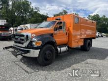 (Hagerstown, MD) 2015 Ford F750 Chipper Dump Truck Runs & Moves, Dump Not Operating Condition Unknwn