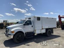 2012 Ford F750 Chipper Dump Truck Runs & Moves) (Seller States: Needs Brakes Replaced