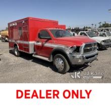 (Jurupa Valley, CA) 2011 Dodge Ram 4500 Ambulance Runs & Moves, Missing Headlights