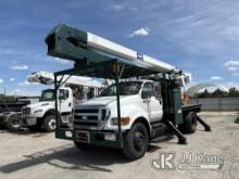 (Castle Rock, CO) MAT-3 MT70I, Bucket Truck rear mounted on 2008 Ford F750 Flatbed/Utility Truck Run