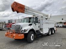 HiRanger 5TC-55MH, Material Handling Bucket Truck rear mounted on 2010 International 7400 6x4 Utilit