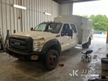 (Elizabethtown, KY) 2013 Ford F550 4x4 Enclosed High-Top Service Truck Runs & Moves) (Engine Knock,