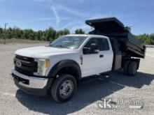 2017 Ford F450 4x4 Extended-Cab Dump Truck Runs, Moves & Dump Operates) (Exhaust Leak, Rust & Body D