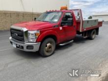 2015 Ford F350 Flatbed/Service Truck Runs and Moves, Airbag Light Is On