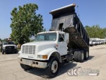 1996 International 4900 T/A Dump Truck Runs, Moves, & Operates) (Slips Out Of 8th Gear, Has Body Dam