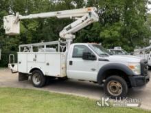 Altec AT235, Non-Insulated Bucket Truck mounted behind cab on 2011 Ford F450 Service Truck Runs, Mov