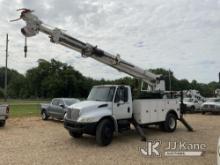 (Grove, OK) Altec DM47-TR, Digger Derrick rear mounted on 2012 International 4300 Utility Truck Runs