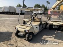 2005 Club Car Golf Cart 2 Seat Not Running, True Hours Unknown, Missing Ignition