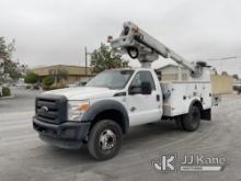 Altec AT235, , 2016 Ford F450 SD Utility Truck Runs & Moves, Upper Operates, Check Engine Light On, 
