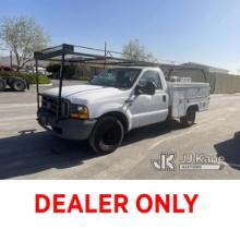 2000 Ford F250 Utility Truck Runs & Moves, Bad Tires