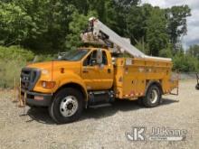 Altec AT40P, Articulating & Telescopic Bucket Truck mounted behind cab on 2011 Ford F750 Utility Tru
