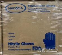 (05) Pallets Nacosa Nitrile Exam Gloves PF Size Medium. Approx. 96 Cases Per Pallet Contact Keith Li