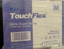 (05) Pallets Touch Flex Nitrile Exam Gloves PF Size Medium. Approx. 105 Cases Per Pallet Contact Kei