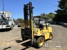 Hyster H80XL Rubber Tired Forklift Runs Moves & Operates