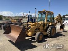1987 Ford 555B Tractor Loader Backhoe Runs, Moves, & Operates) (Seller States - Pins And Bushings In