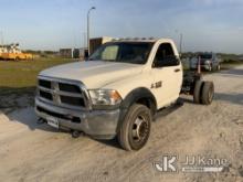 2014 RAM 5500 4x4 Cab & Chassis Runs & Moves) (Check Engine Light On, Body Damage, Wires Hanging Dow