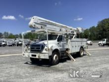 Altec AA55E-MH, Material Handling Bucket Truck rear mounted on 2011 Ford F750 Utility Truck Runs & M