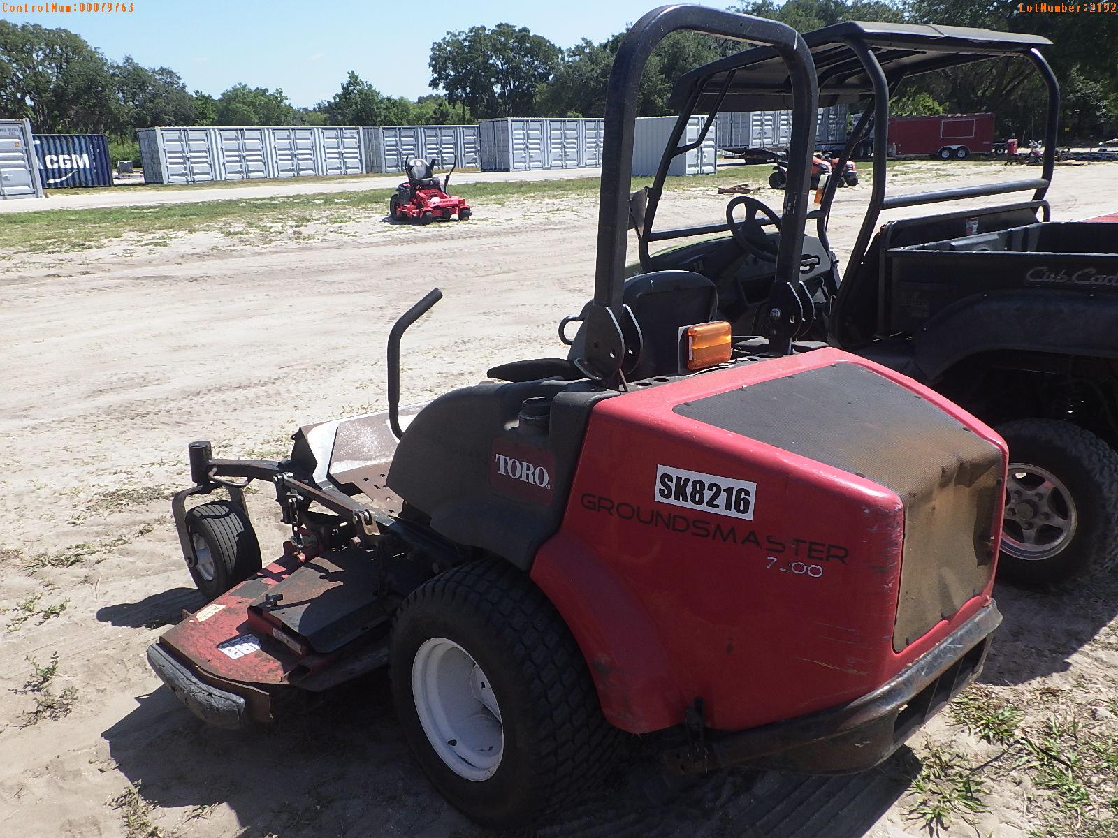 5-02192 (Equip.-Mower)  Seller:Private/Dealer TORO GROUNDSMASTER 7200 72 INCH ZE