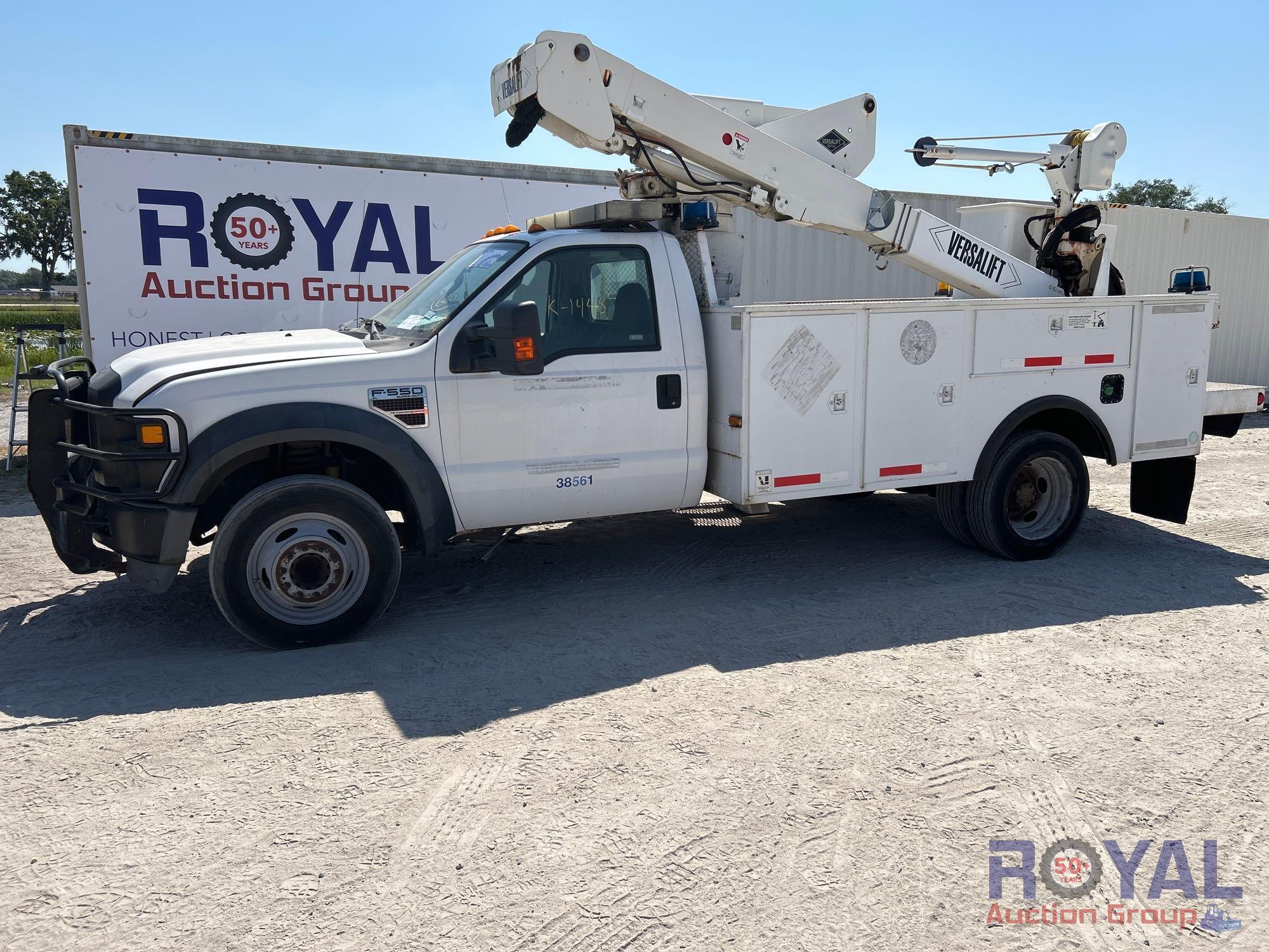 2008 Ford F550 Versalift Material Handler Bucket Truck