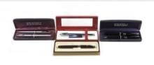 4 Sheaffer Imperial Fountain Pens & Sets, All White Dot Comprising A Maroon