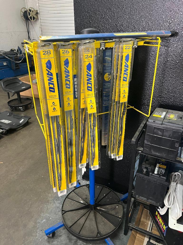 Lot of Windshield Wiper Blades with Rack