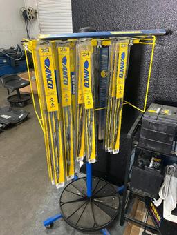 Lot of Windshield Wiper Blades with Rack
