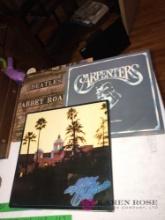 3- vintage albums the Beatles abbey road/carpenters/hotel California