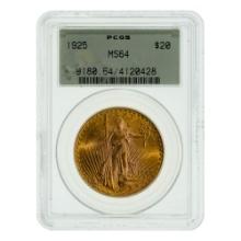 1925 $20 Gold MS-64 PCGS