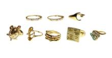 14k Yellow Gold Ring and Gemstone Assortment