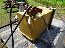 100 GALLON PICKUP AUX. FUEL TRANSPORT TANK, 12V. PUMP, TANK ONLY TRAILER NOT INCLUDED