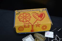 Vintage Double Rosette and Timbale Iron; Original Box