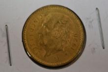 1920 Mexican Five Peso .900 Gold Piece; MS