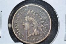 1862 Indian Head Penny; F