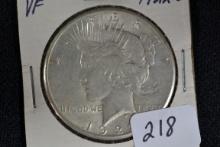 1922-S Peace Dollar; VF