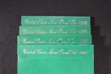 4 - U.S. Mint Proof Sets including 1994, 1996, 1997, and 1998; 4xBid