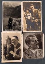 LOT OF 4 WWII GERMAN ADOLF HITLER AUTOGRAPHS
