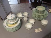 38 PC. DINNERWARE  - SOME HAS SMALL CHIPS