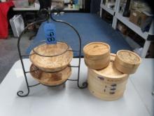 PLATE STAND AND RICE STEAMER/COOKER