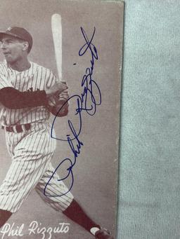 Phil Rizzuto Signed Exhibit Card- JSA