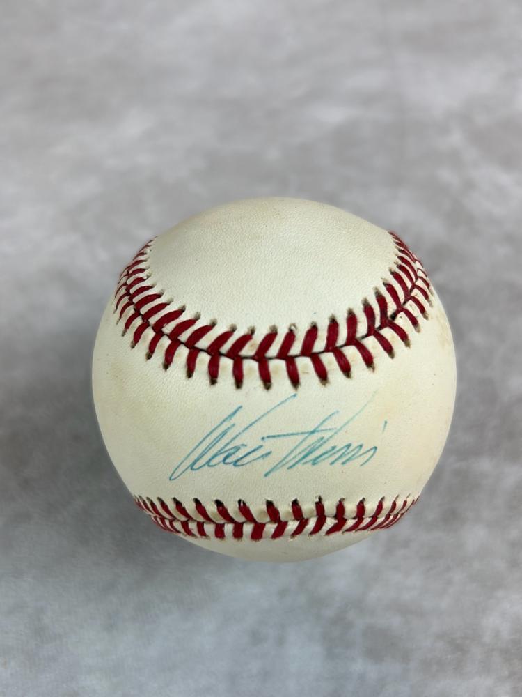 Mike Greenwell and Walt Weiss Signed American League Baseballs