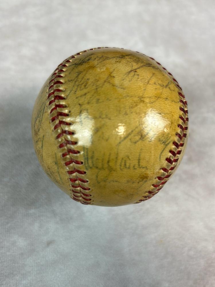 (2) Team Signed Shellacked Baseballs - 20+ Signatures on both baseballs